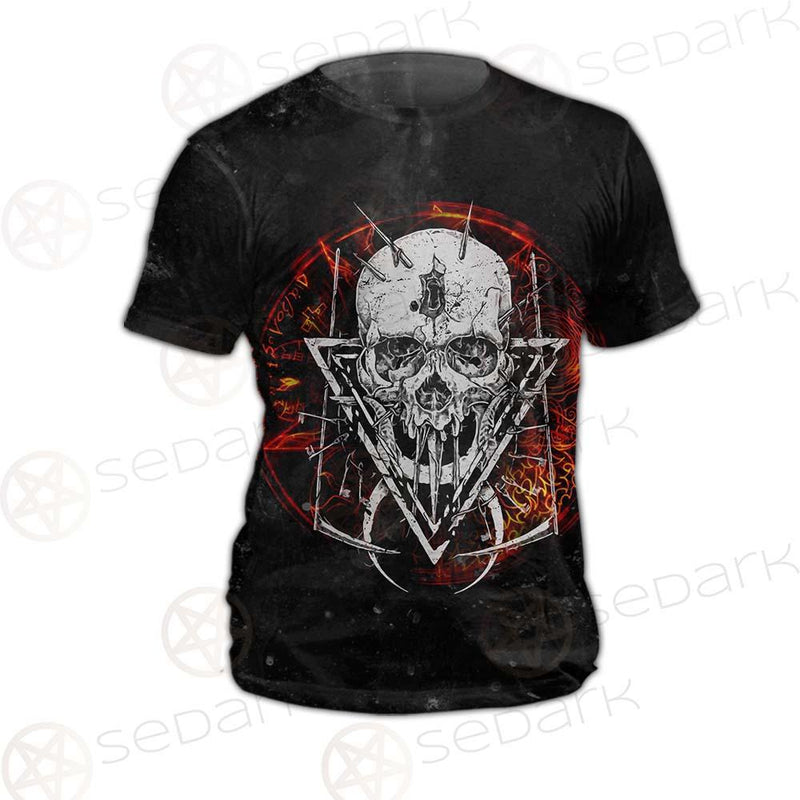 Satan Skull Symbols SED-0526 Unisex T-shirt