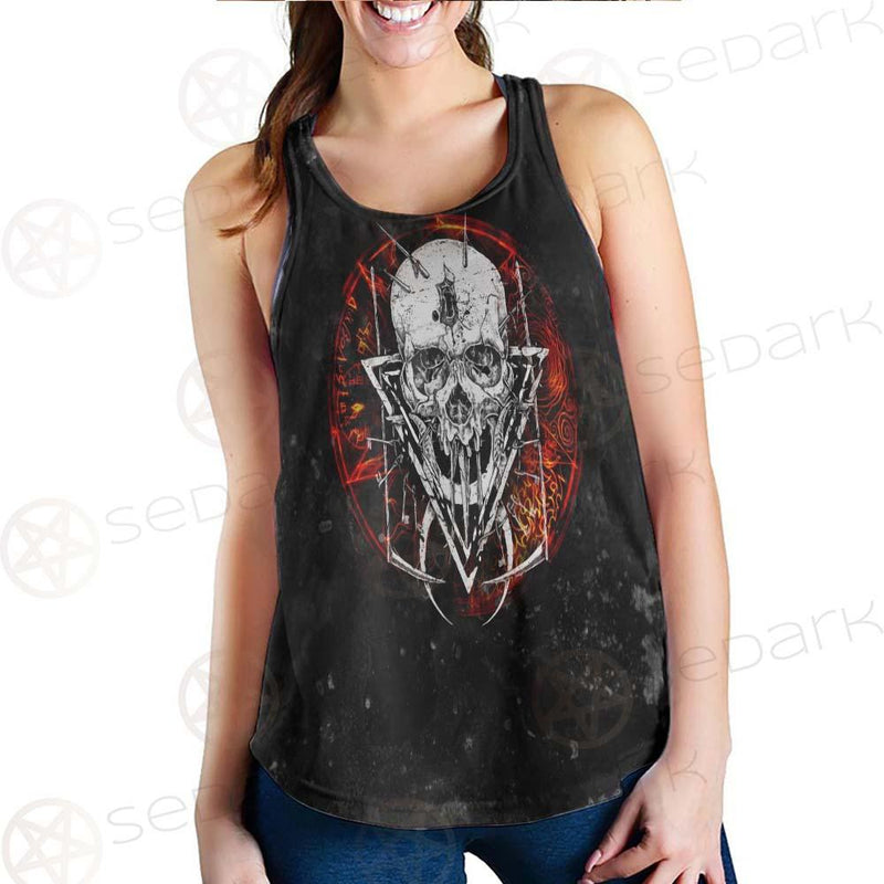 Satan Skull Symbols SED-0526 Women Tank Top