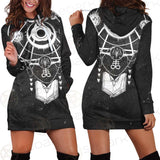 Occult Satan Symbols SED-0527 Hoodie Dress