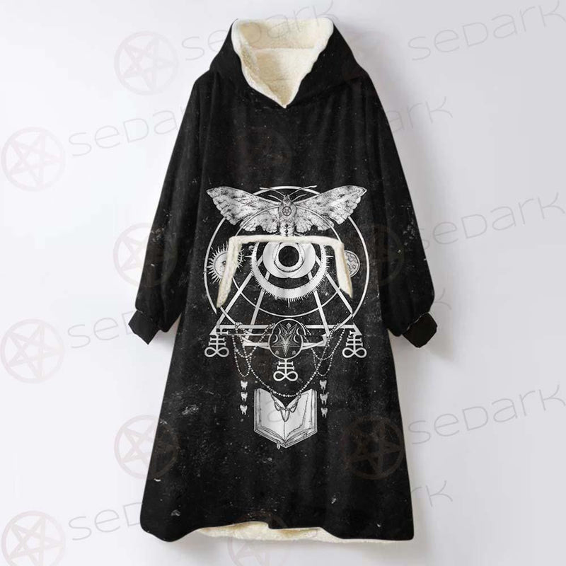 Occult Satan Symbols SED-0527 Oversized Sherpa Blanket Hoodie
