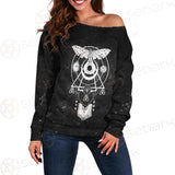 Occult Satan Symbols SED-0527 Off Shoulder Sweaters