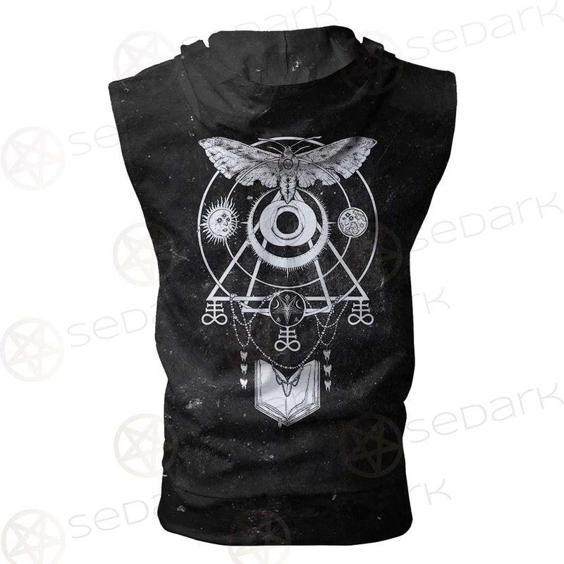 Occult Satan Symbols SED-0527 Zip Sleeveless Hoodie