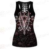 Satan Skull Cross Inverted SED-0528 Women Tank Top