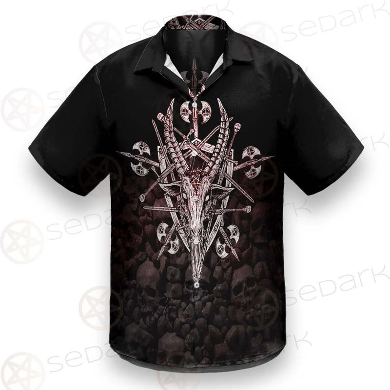 Satan Skull Cross Inverted SED-0528 Shirt Allover