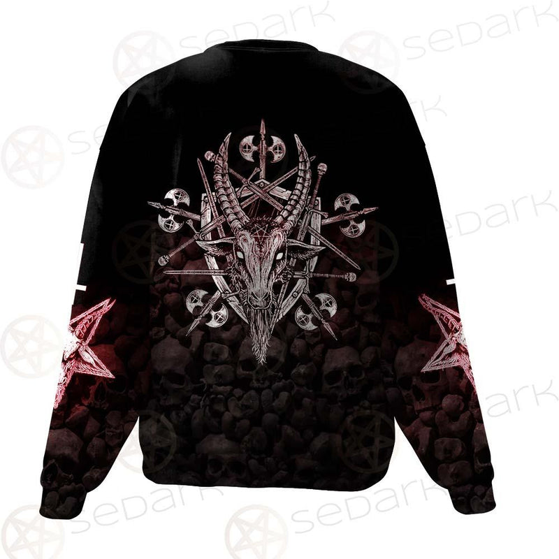 Satan Skull Cross Inverted SED-0528 Unisex Sweatshirt