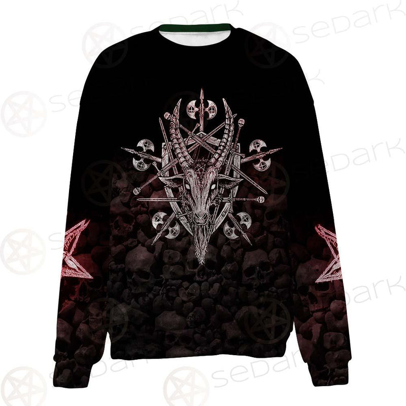 Satan Skull Cross Inverted SED-0528 Unisex Sweatshirt