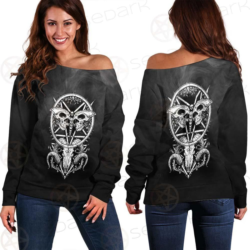 Occult Satan SED-0529 Off Shoulder Sweaters