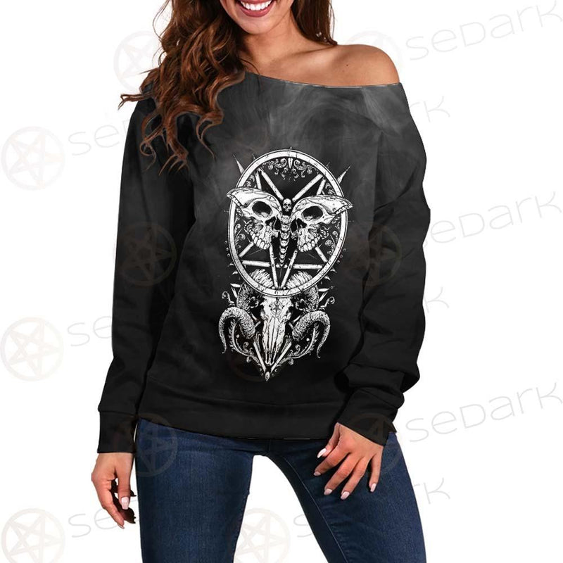 Occult Satan SED-0529 Off Shoulder Sweaters