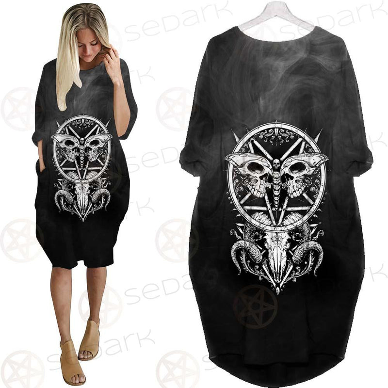 Occult Satan SED-0529 Batwing Pocket Dress