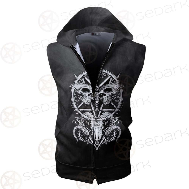 Occult Satan SED-0529 Zip Sleeveless Hoodie