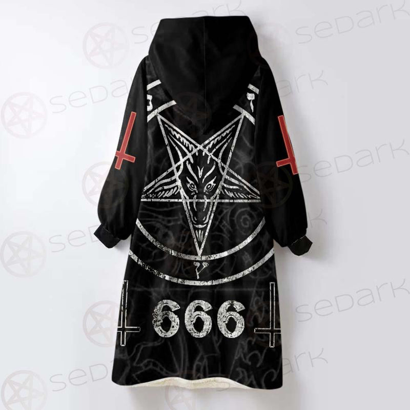 Sigil Of Baphomet 666 SED-0531 Oversized Sherpa Blanket Hoodie