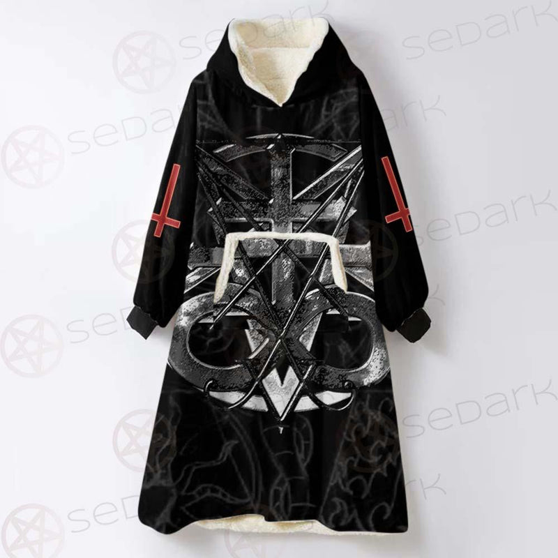 Sigil Of Baphomet 666 SED-0531 Oversized Sherpa Blanket Hoodie