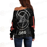 Sigil Of Baphomet 666 SED-0531 Off Shoulder Sweaters
