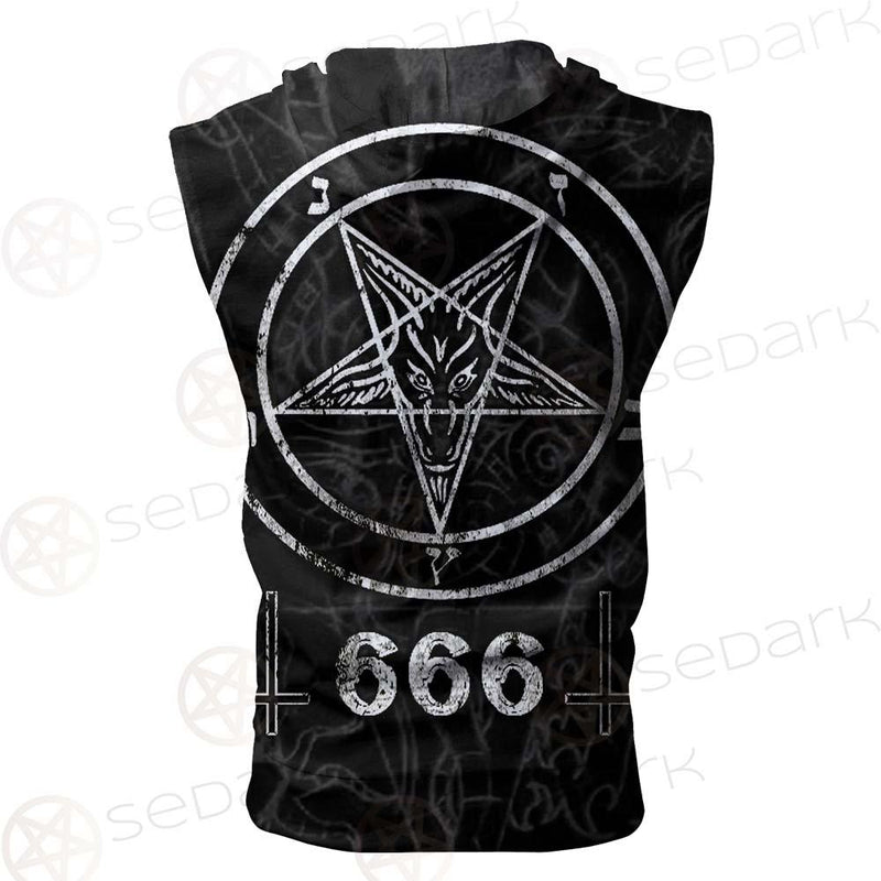 Sigil Of Baphomet 666 SED-0531 Zip Sleeveless Hoodie