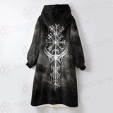 Viking Runes Dragon SED-0532 Oversized Sherpa Blanket Hoodie