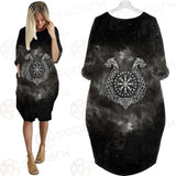 Viking Runes Dragon SED-0532 Batwing Pocket Dress