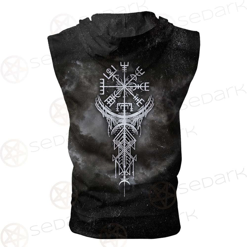 Viking Runes Dragon SED-0532 Zip Sleeveless Hoodie
