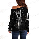 Satanic Cross Inverted 666 SED-0536 Off Shoulder Sweaters