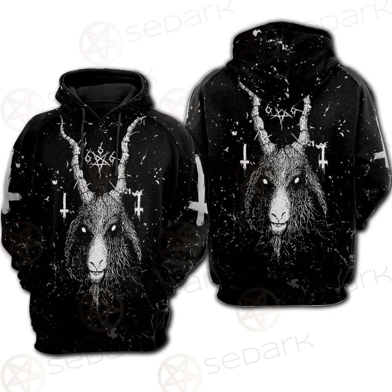 Satanic Cross Inverted 666 SED-0536 Hoodie & Zip Hoodie Raglan