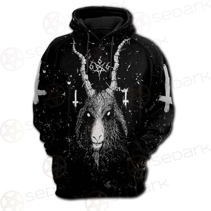 Satanic Cross Inverted 666 SED-0536 Hoodie & Zip Hoodie Raglan