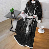 Satanic Cross Inverted 666 SED-0536 Sleeved Blanket