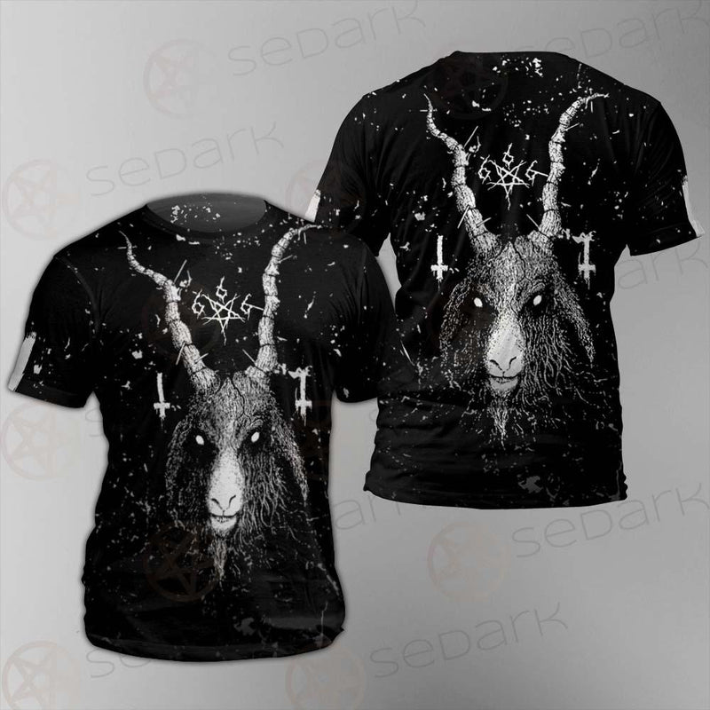 Satanic Cross Inverted 666 SED-0536 Unisex T-shirt