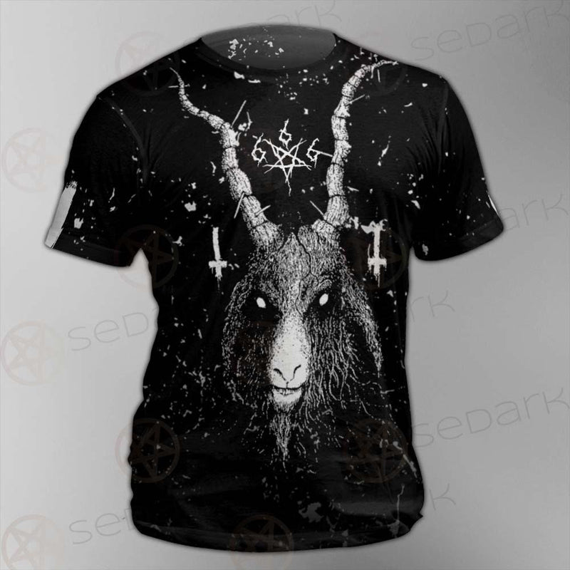 Satanic Cross Inverted 666 SED-0536 Unisex T-shirt