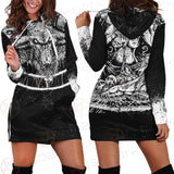 Skull Sigil Of Baphomet SED-0537 Hoodie Dress
