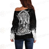 Skull Sigil Of Baphomet SED-0537 Off Shoulder Sweaters