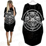 Skull Sigil Of Baphomet SED-0537 Batwing Pocket Dress