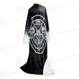 Skull Sigil Of Baphomet SED-0537 Sleeved Blanket