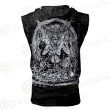 Skull Sigil Of Baphomet SED-0537 Zip Sleeveless Hoodie