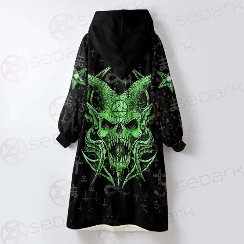Satanic Symbols SED-0538 Oversized Sherpa Blanket Hoodie