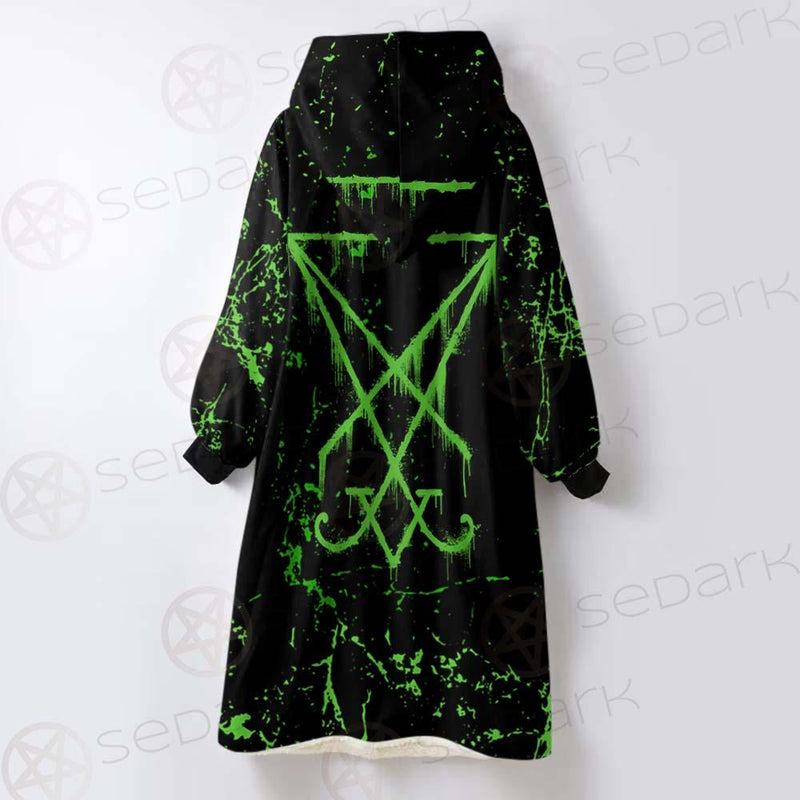 Sigil Of Lucifer SED-0539 Oversized Sherpa Blanket Hoodie