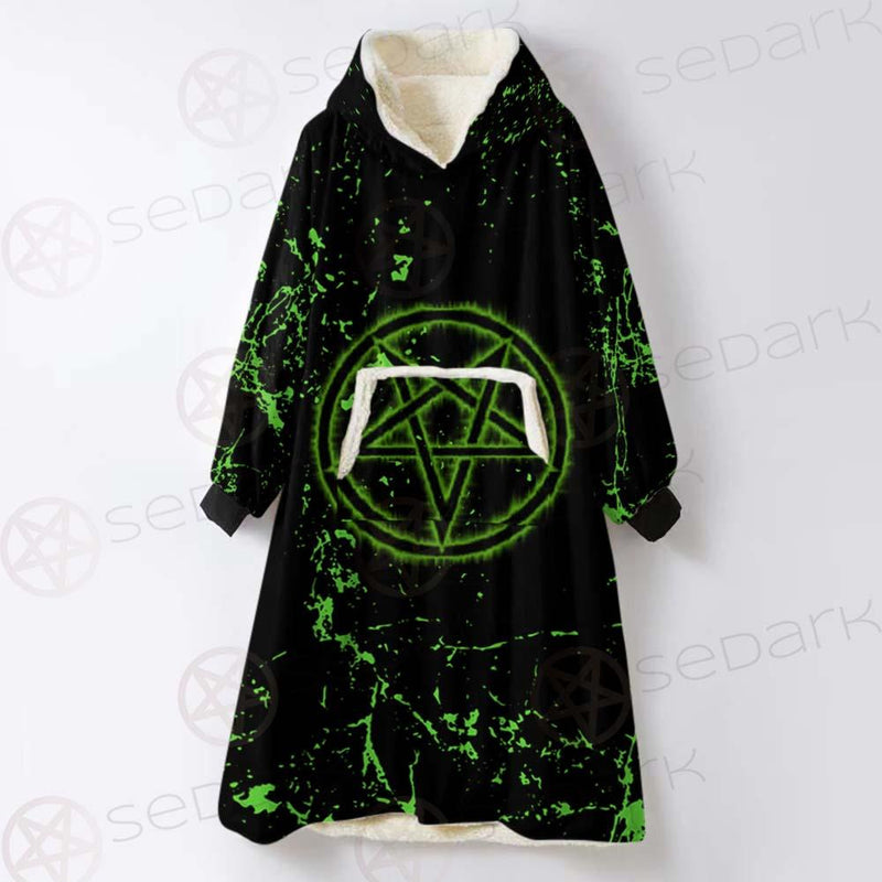 Sigil Of Lucifer SED-0539 Oversized Sherpa Blanket Hoodie