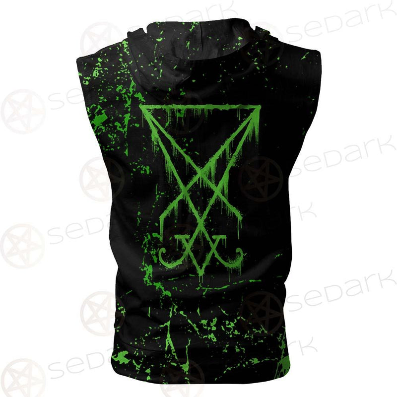 Sigil Of Lucifer SED-0539 Zip Sleeveless Hoodie