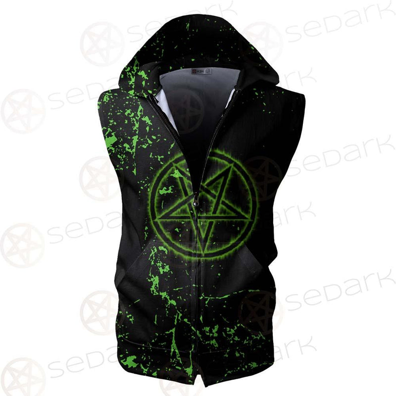 Sigil Of Lucifer SED-0539 Zip Sleeveless Hoodie
