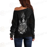 Satanic Symbols Combined SED-0540 Off Shoulder Sweaters