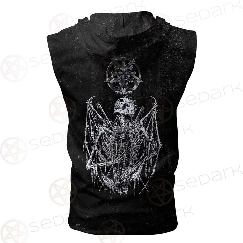 Satanic Symbols Combined SED-0540 Zip Sleeveless Hoodie