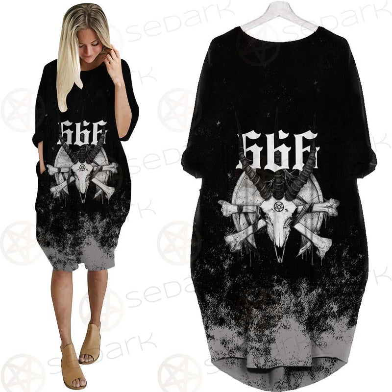 Satanic 666 SED-0541 Batwing Pocket Dress