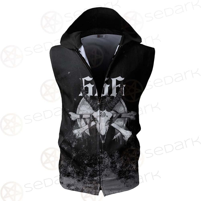 Satanic 666 SED-0541 Zip Sleeveless Hoodie