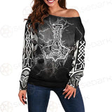 Viking And Norse Symbols SED-0542 Off Shoulder Sweaters