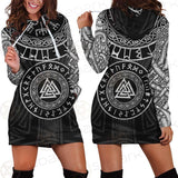 Ancient Viking Symbols SED-0543 Hoodie Dress