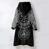 Ancient Viking Symbols SED-0543 Oversized Sherpa Blanket Hoodie