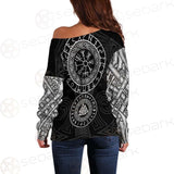 Ancient Viking Symbols SED-0543 Off Shoulder Sweaters