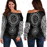 Ancient Viking Symbols SED-0543 Off Shoulder Sweaters