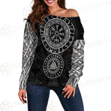 Ancient Viking Symbols SED-0543 Off Shoulder Sweaters