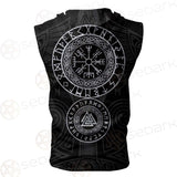 Ancient Viking Symbols SED-0543 Zip Sleeveless Hoodie