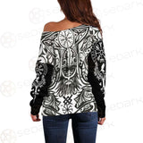 Norse Mythology Symbols SED-0544 Off Shoulder Sweaters