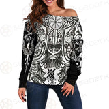 Norse Mythology Symbols SED-0544 Off Shoulder Sweaters